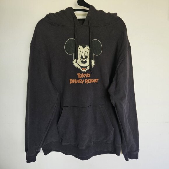 Disney Other - Tokyo Disney Resort Black Hoodie Vintage Grunge Faded Style Size L